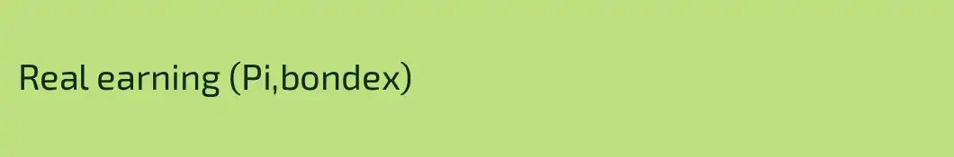 Real earning (Pi,bondex)